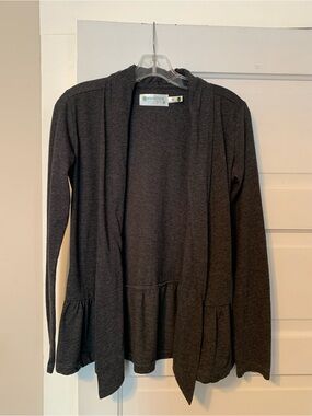 Aventura Organic Cotton Charcoal Open-Front Women's Cardigan Sweater